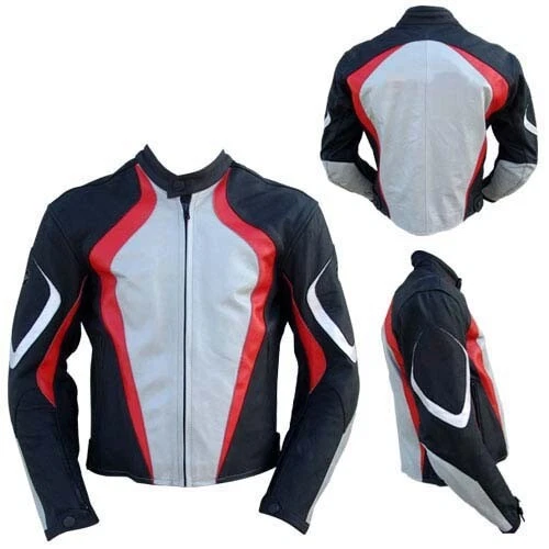 Handmade Leather Jacket Two Tone Causal Motorbike/Motorcycle Racer Blazer Men