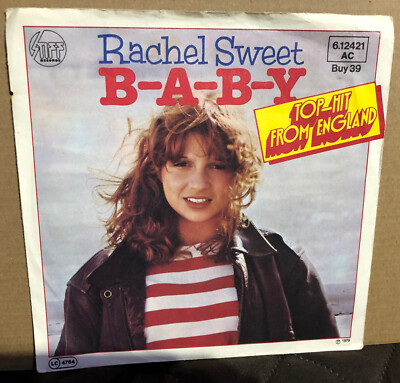 RACHEL SWEET (PS/45rpm) B-A-B-Y/Suspended Animation. 1979. Stiff Rec.Germany. EX