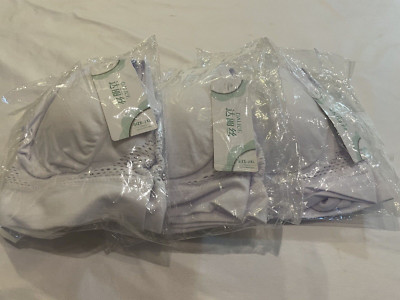 3 Dalice Pullover Bras Sz 2XL White NWT Smoothing Stretchy Pull Over V-Neck
