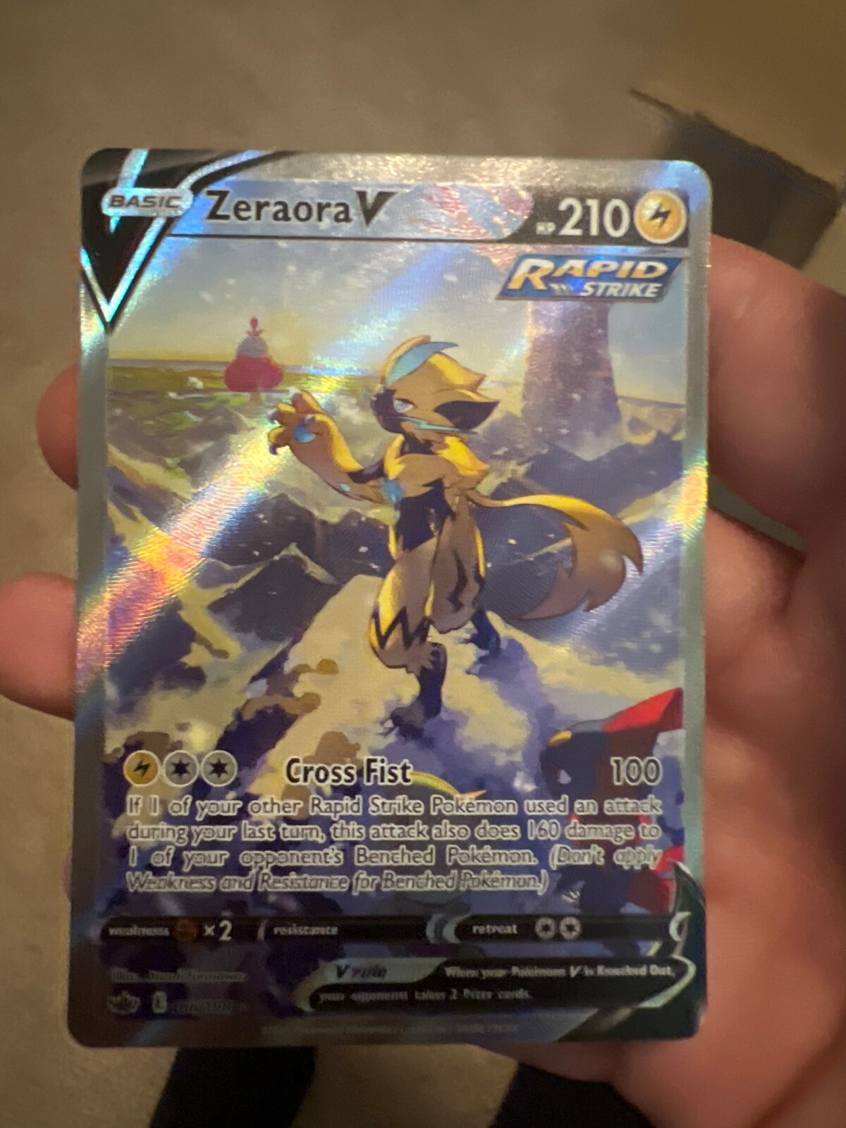Pokemon TCG - Zeraora V - 166/198 - Chilling Reign - NM Ultra Rare (2021)