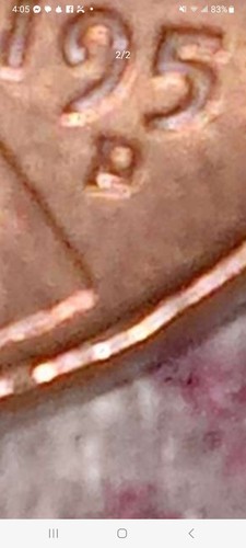 1957-D 1C RD Lincoln Cent Penny MINT MARK ERROR, RAINBOW - Picture 3 of 3