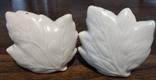 Better Homes & Gardens Cream Maple Leaf Salt & Pepper Shaker Set Fall Autumn
