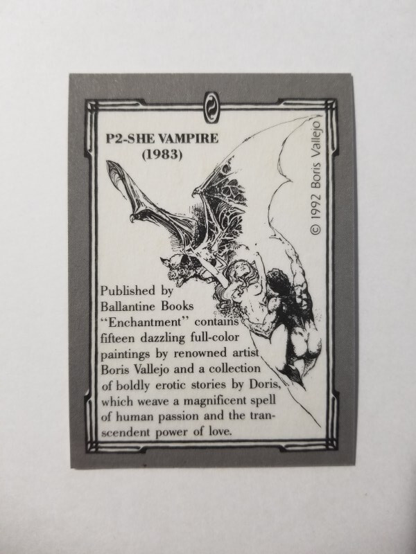 1992 BORIS VALLEJO # P2 SHE VAMPIRE PRISM INSERT | eBay