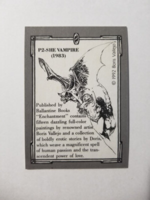 1992 BORIS VALLEJO # P2 SHE VAMPIRE PRISM INSERT | eBay