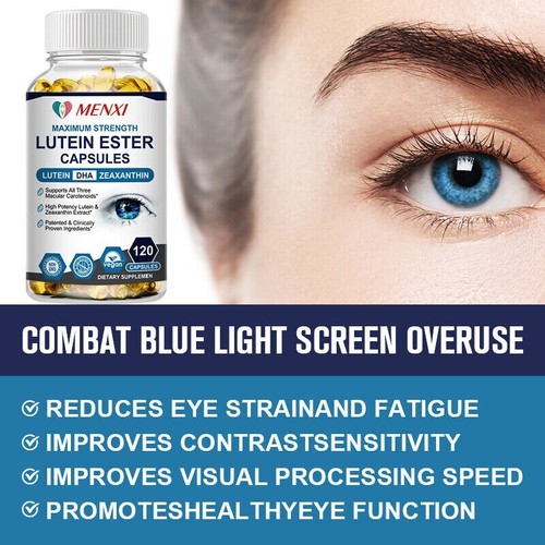 120pc Augen Vitamine Lutein Kapseln Zeaxanthin, Heidelbeerextrakt Relief Strain - Bild 10 von 11