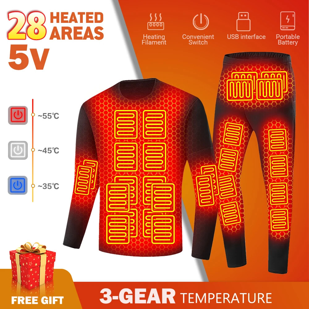 USB Heated Winter Vest - Electric Thermal Underwear Jacket for Warmth