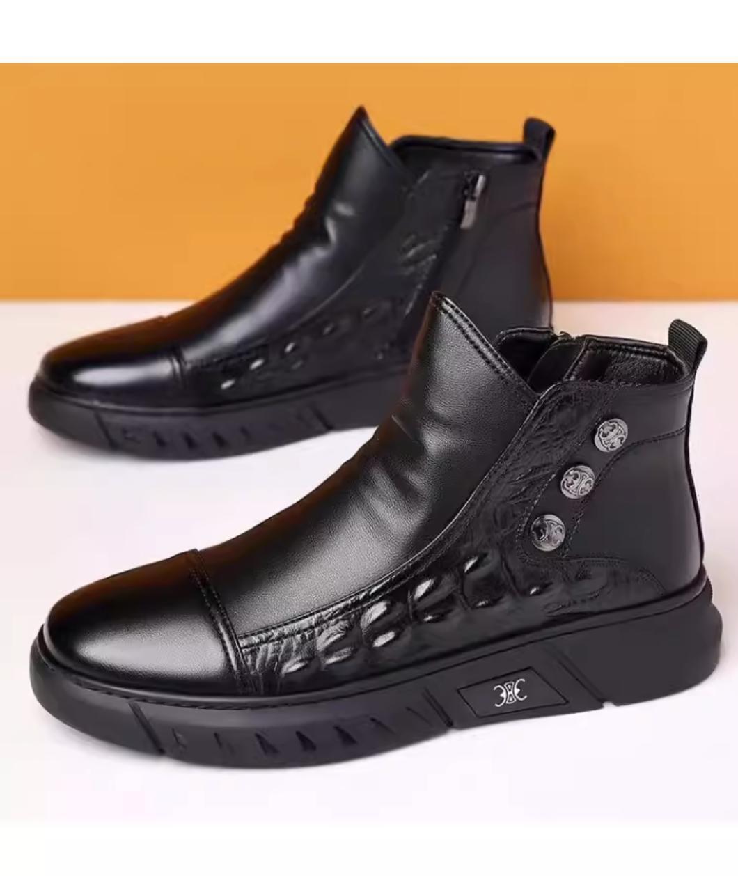 SAOLA Scarpe da uomo da lavoro uomo nere formali comfort autunno pompa a molla morbide con cerniera laterale