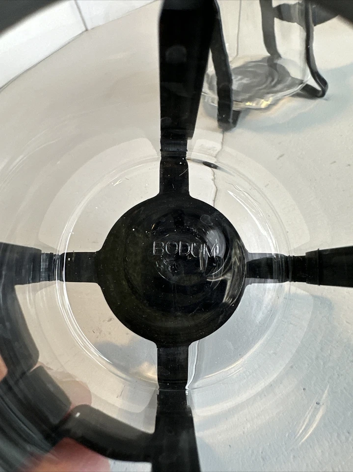 Tazas de café de vidrio vintage negras BODUM SUIZA DIFÍCIL DE ENCONTRAR té espresso bistró sin usar Foto 4 de 4