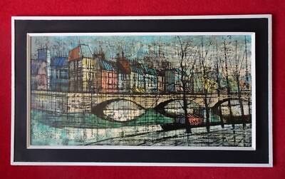 Bernard Buffet Style 1950er/1960er Jahre Öl an Bord - Paris.