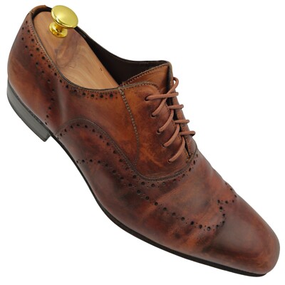 mezlan brown dress shoes Mezlan Men's Size 10M Brown Leather Dress Shoes Oxfords Wingtips Fuller  Spain
