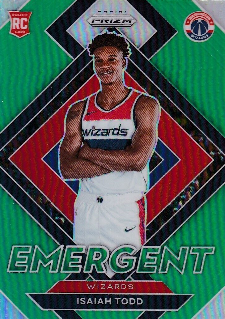 2021-22 Panini Prizm Emergent Green Card #30 Isaiah Todd