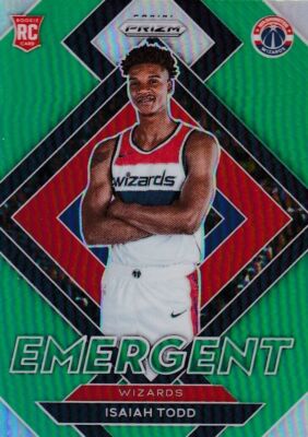 2021-22 Panini Prizm Emergent Green Card #30 Isaiah Todd 