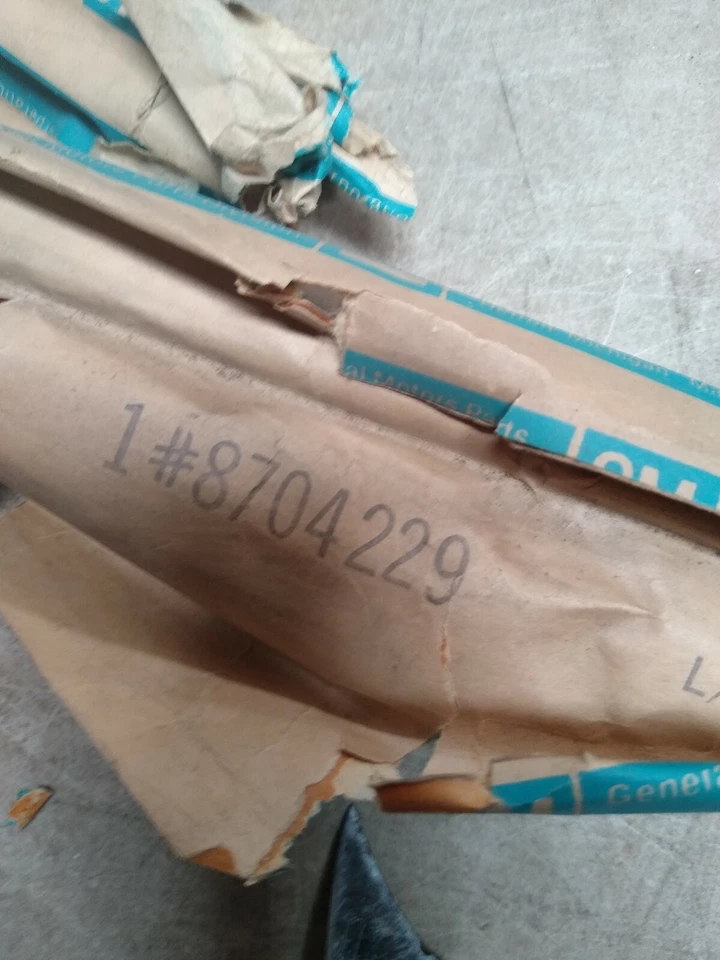 NOS 1972 OLDSMOBILE 98 4 PUERTAS DERECHA TRASERO INFERIOR BLANCO PUERTA MOLDEADA 8704229 Foto 2 de 2