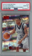 Allen Iverson 2013-14 Fleer Retro  96-97 SkyBox Premium Star Rubies /150 PSA 10