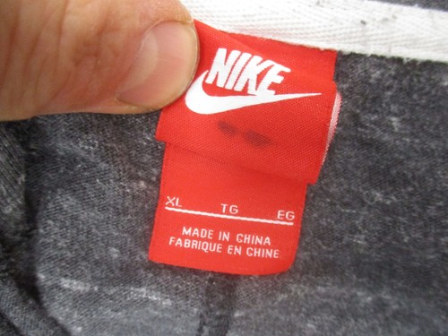 NIKE Size XL Girls Gray Organic Cotton Blend Full Zip Pocket Athletic Jacket 733 - Picture 8 of 10