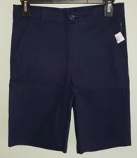 Old Navy Boys 8 PLUS / 12 REG Uniform Dress Shorts NAVY BLUE Flat Front #31822