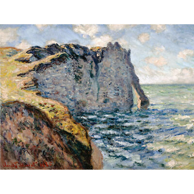 Claude Monet Die Klippe von Aval Etretat Großer Leinwanddruck 46x61 cm