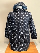 Women's Peter Storm Navy Polka Dot Parka In A Pack Jacket - Bnwt - Uk Size 8