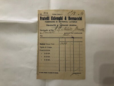 RECEIPT FRATELLI USLENGHI & BERNACCHI BUILDING MATERIAL TRADATE VEDANO OLONA.7