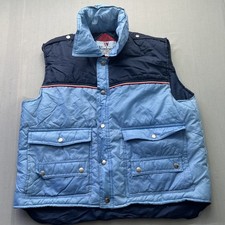 Vintage 70s 80s Windcrest Puffer Vest Mens LG Snap Retro Outerwear Snow bunny