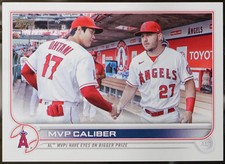 2022 Topps Update Baseball MVP Caliber (Mike Trout / Shohei Ohtani) VC #US115 NM
