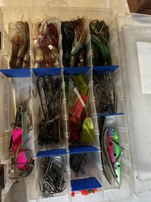 Flambeau Tackle Box with Assorted Fishing Lures & Hooks for Freshwater Fishing