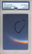 Chris Martin Coldplay SIGNED Cut Signature PSA DNA COA Authentic Autographed