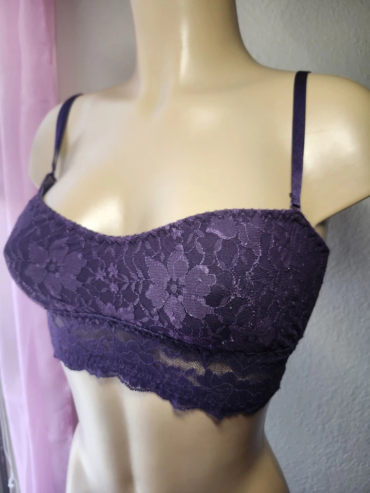 Wendy Glez Lace Lightly Padded Bralette Adjustable Straps Sz Small - Image 3 of 4