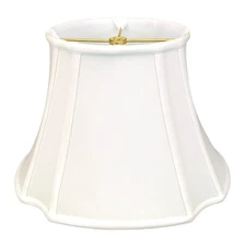 "Oval Inverted Corner Lamp Shade, White, (7 x 9)"" x (12.75 x 15)"" x 10.75""...