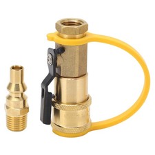_Gas Quick Connect Fitting 1/4 Inch Natural Gas Quick Release Adapter With Shut