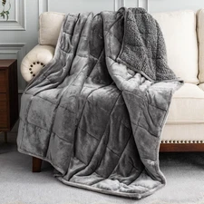 Weighted Blanket Queen Size 20Lbs 60X80 Inches, Cozy Sherpa Weighted Blankets wi