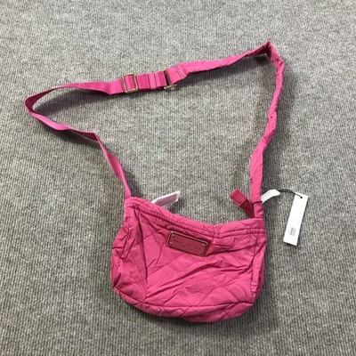 Marc Jacobs Crossbody Bag Womens Small Pink Quilted Nylon Purse