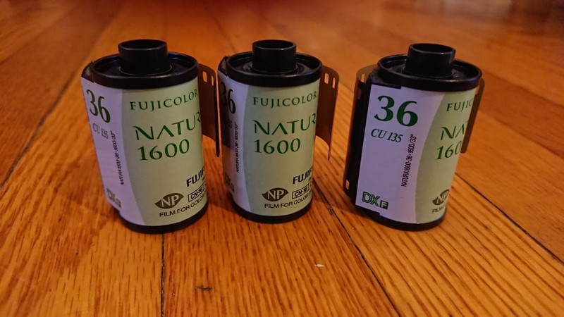 3 Rolls Of Fujifilm FUJICOLOR Natura 1600 35mm Color Film