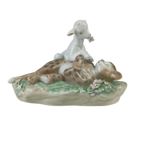 LLADRO Kingdom of Peace (Leopard and Kid) Figurine 6926 Multicolor Porcelain - Picture 1 of 8
