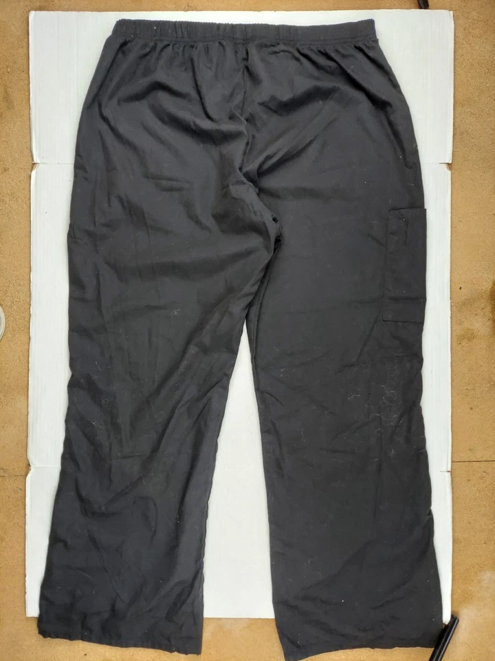 Pantalones Médicos XL Negros Unisex Pierna Ancha Pantalón Bolsillos Grandes Estrella Exfoliante XG 38×30 Foto 2 de 4