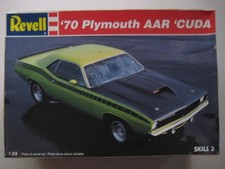 Revell 124 70 Plymouth Aar Cuda Model Kit Unopened Slight Damage