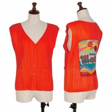 PLEATS PLEASE Detergent Printed Pasting Vest Size 3 K-114708 