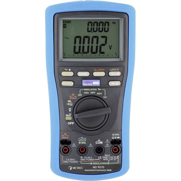Metrel MD 9070 Insulation Tester 50-1000V 25.0 GΩ CAT IV 600V