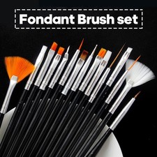 SET 15 PENNELLI PER MICRO PITTURA PRECISIONE COLORI ACRILICI TEMPERA OLIO TORTE