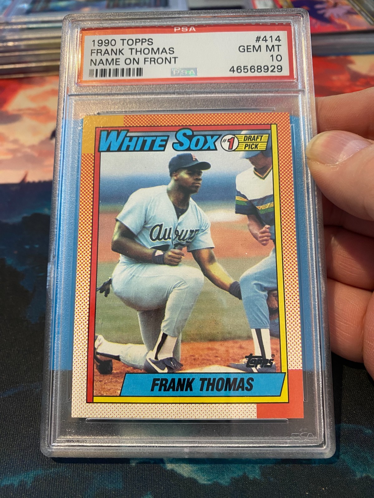 1990 Topps Frank Thomas PSA 10 view 2
