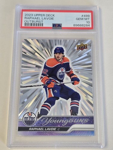 PSA 10 Raphael Lavoie 2023-24 Upper Deck Series 2 Young Guns Outburst #499 RC - Picture 1 of 2