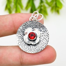 Pink Rubellite Gemstone Handmade 925 Sterling Silver Jewelry Pendant Gift For