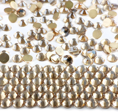 Golden Shadow SS20 Flatback Rhinestones, 1728 PCS Glue on Stone for Shoes, Tumbl
