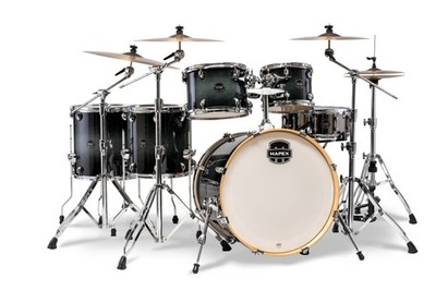 Mapex Armory Black Onyx Burst Studioease Drums w/Mount & Holder +Hardware Pack!