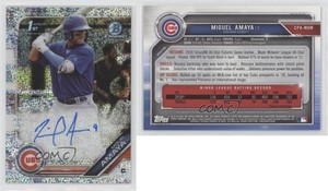 2019 Bowman Chrome Prospect Speckle Refractor /299 Miguel Amaya #CPA-MAM Auto