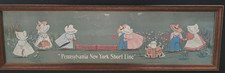 Yard Long Framed Advertisement For The Pennsylvania New York Short Line Railroad