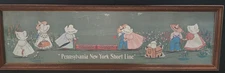 Yard Long Framed Advertisement For The Pennsylvania New York Short Line Railroad