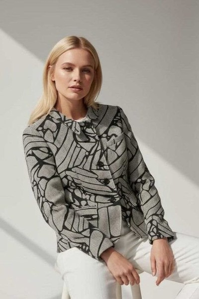 Women Armani Collezioni Blazer Print Wool 38