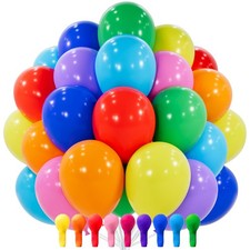 Assorted Colors Rainbow Balloons 100pcs 12 Inch Multicolor Colorful Primary C...