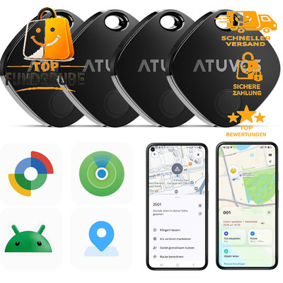 Smart Tags Tracker 4er Set, Schlüsselfinder für Android/iOS